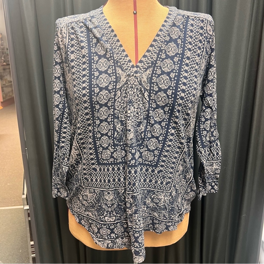 Blue Patterned Women's Top B